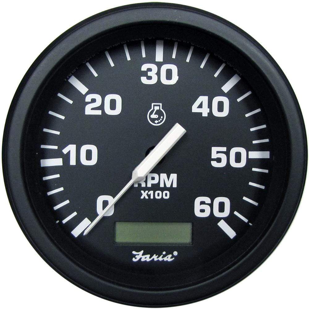 Faria Qualifies for Free Shipping Faria HD 4" Tachometer with Hourmeter 6000 RPM Gas #TC9133B