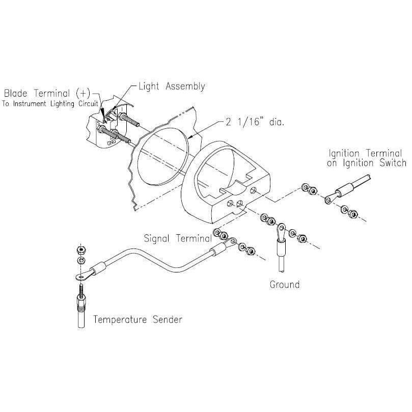 Faria Qualifies for Free Shipping Faria Kronos Water Temp Gauge 19003