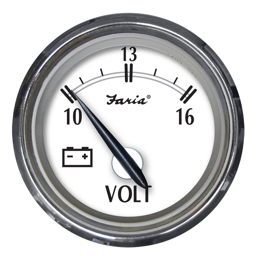 Faria Qualifies for Free Shipping Faria Newport SS 2" Voltmeter #25009