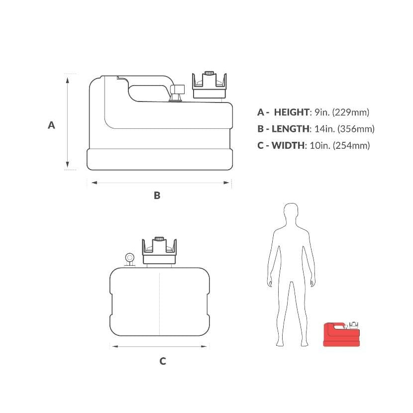 Five Oceans Qualifies for Free Shipping Five Oceans 3-Gallon Portable Fuel Tank Low-Permeation #3312