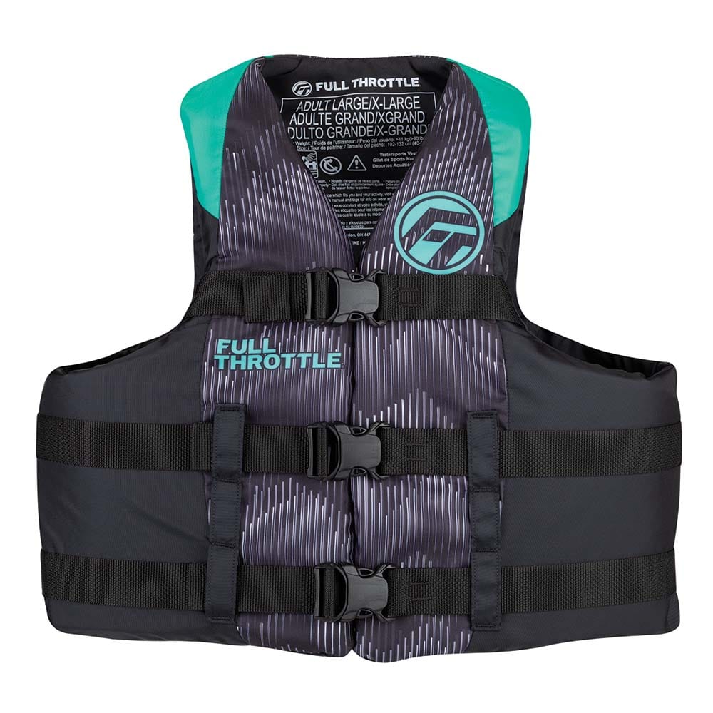 Full Throttle Qualifies for Free Shipping Full Throttle Adult Nylon Life Jacket 2X/4X Aqua/Black #112200-505-080-22