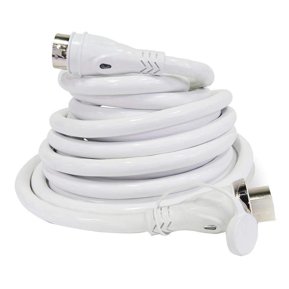 Furrion Qualifies for Free Shipping Furrion 50a 125/250v Marine Cordset 50' White with LED #F50250-SW