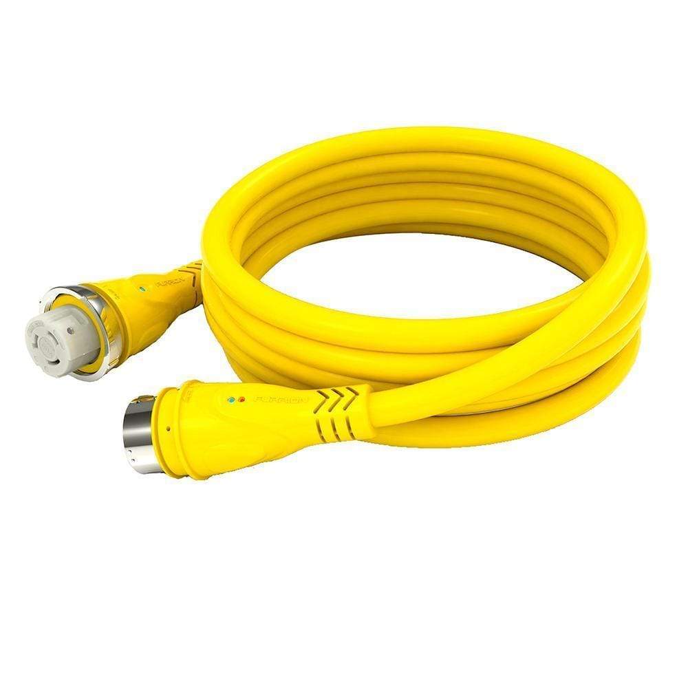 Furrion 50a 125v Marine Cordset 50' Yellow with LED #F50150-SY