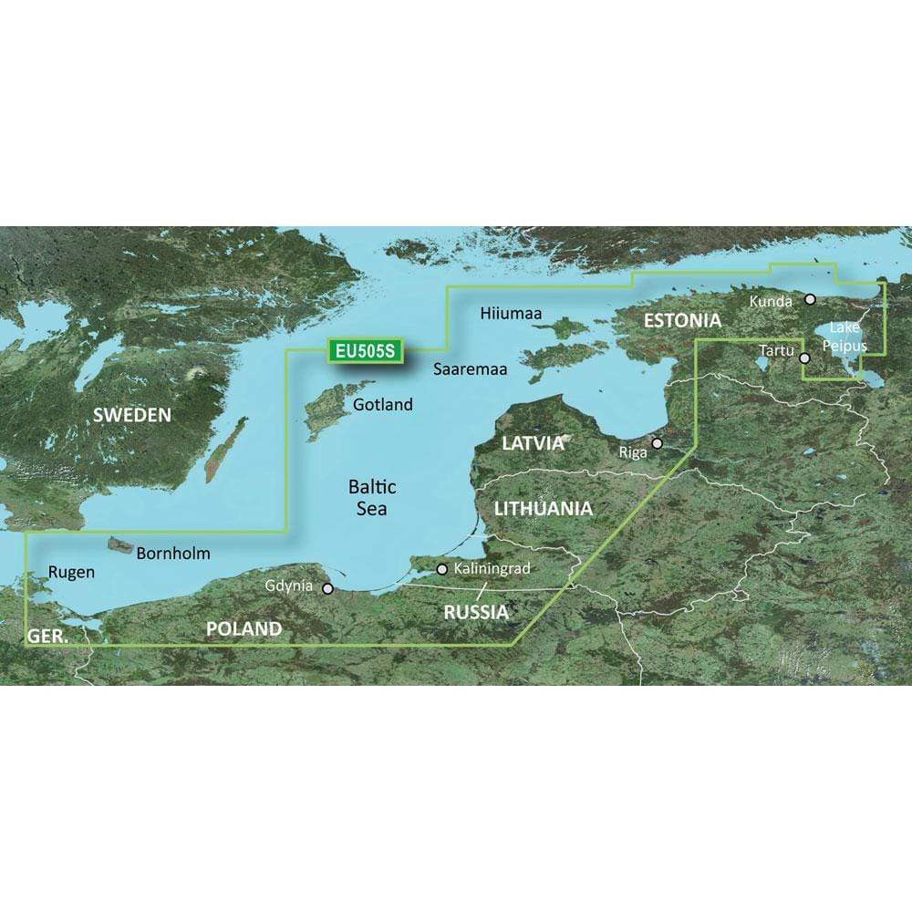 Garmin Qualifies for Free Shipping Garmin Bluechart G2 HXEU505S Baltic Sea East Coast #010-C0849-20