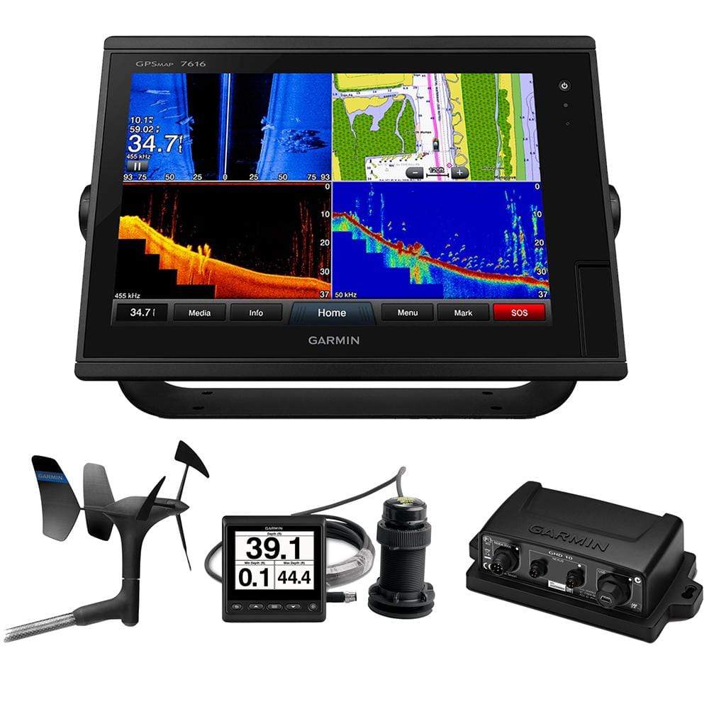 Garmin Qualifies for Free Shipping Garmin GPSMAP 7616 Sail Pack Wind/Depth/Speed Bundle #010-01402-11SP
