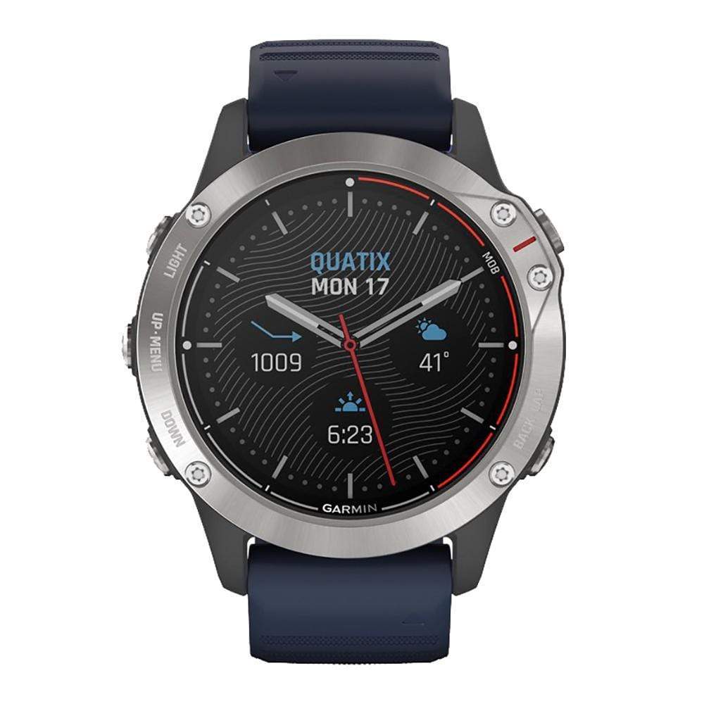 Garmin Qualifies for Free Shipping Garmin Quatix 6 Gray with Captain Blue Band #010-02158-90