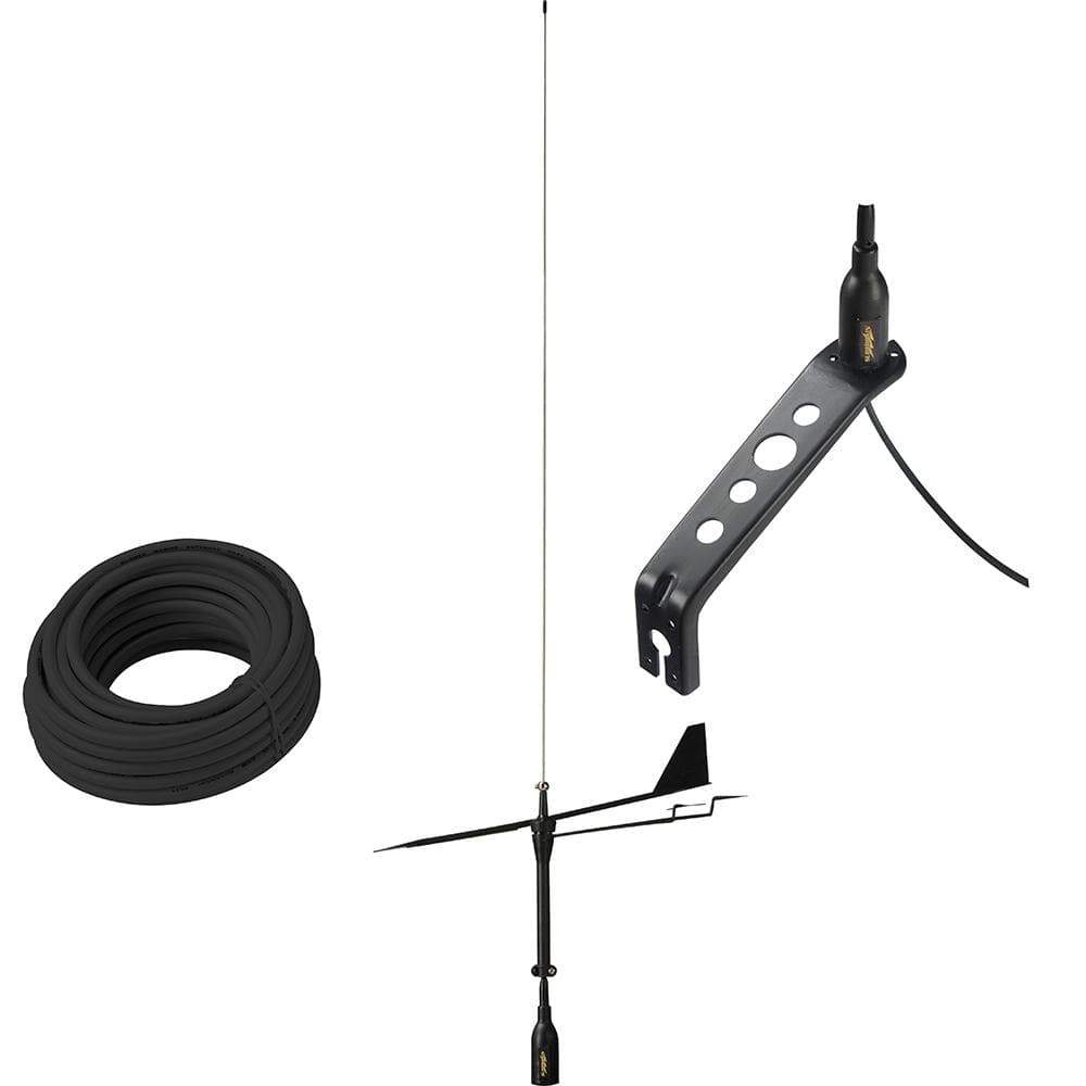 Glomex Marine Antennas Qualifies for Free Shipping Glomex Black Swan VHF Antenna with Wind Indicator #SGV80BWIBK