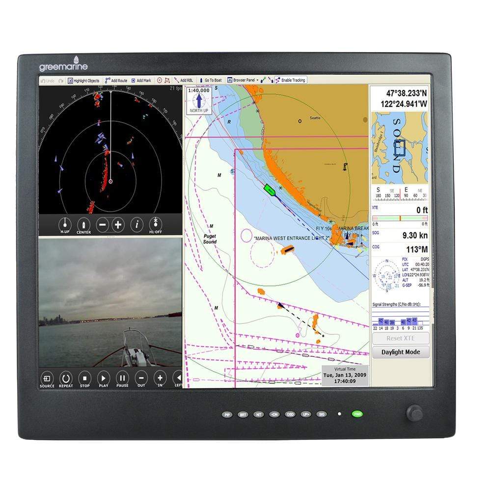 Green Marine Not Qualified for Free Shipping Green Marine 19" IP65 Sunlight Readable Marine Display #AWM-1910