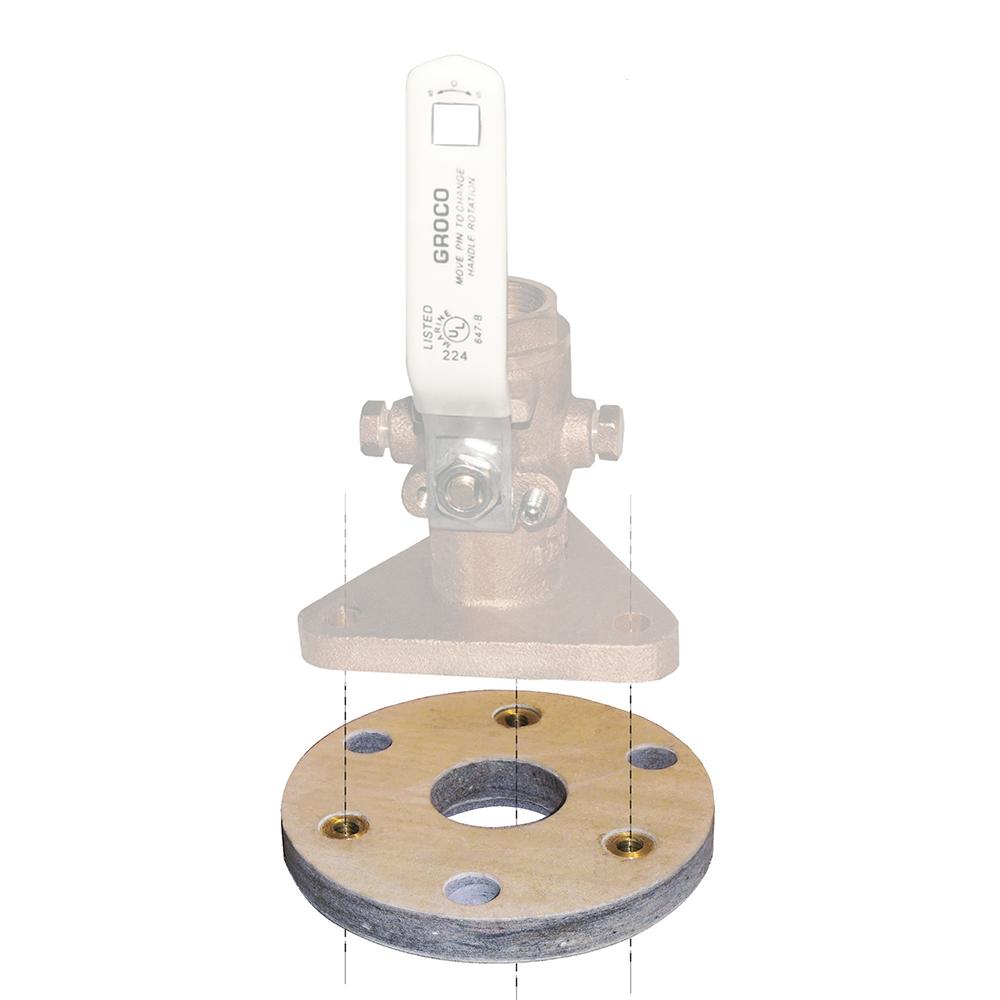 GROCO Qualifies for Free Shipping GROCO Backing Block Fits 2" & 2-1/2" Seacocks #BB-3