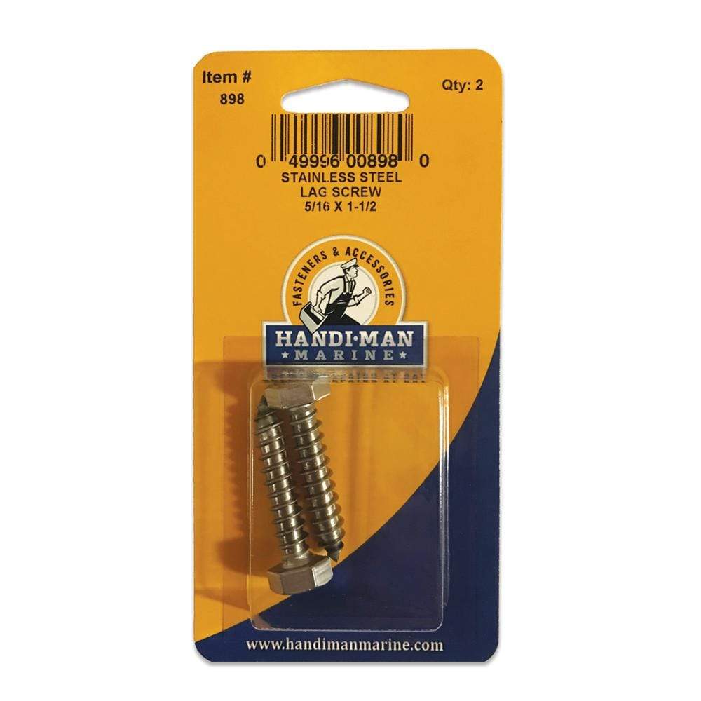 Handi-Man Marine Qualifies for Free Shipping Handi-Man Marine 5/16" x 1-1/2" Lag Screw #898
