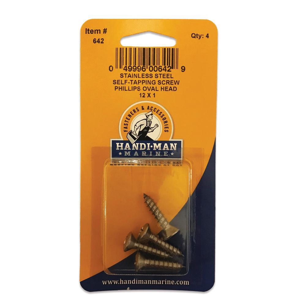 Handi-Man Marine Qualifies for Free Shipping Handi-Man Marine Oval Head Metal Screw Phillips 12 x 1" #642