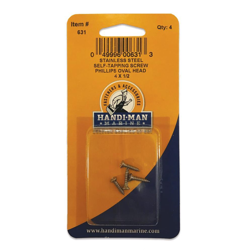 Handi-Man Marine Qualifies for Free Shipping Handi-Man Marine Oval Head Metal Screw Phillips 4 x 1/2" #631