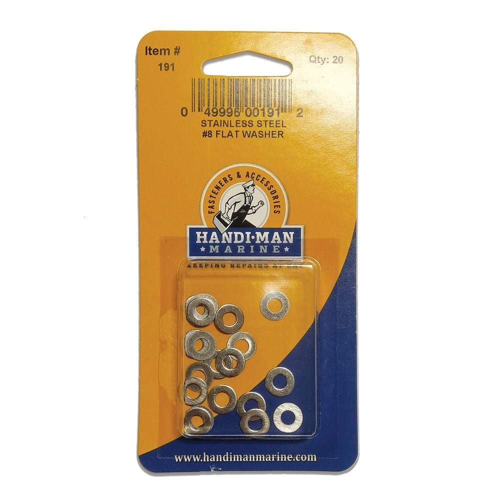 Handi-Man Marine Qualifies for Free Shipping Handi-Man Marine Stainless Flat Washer #8 #191