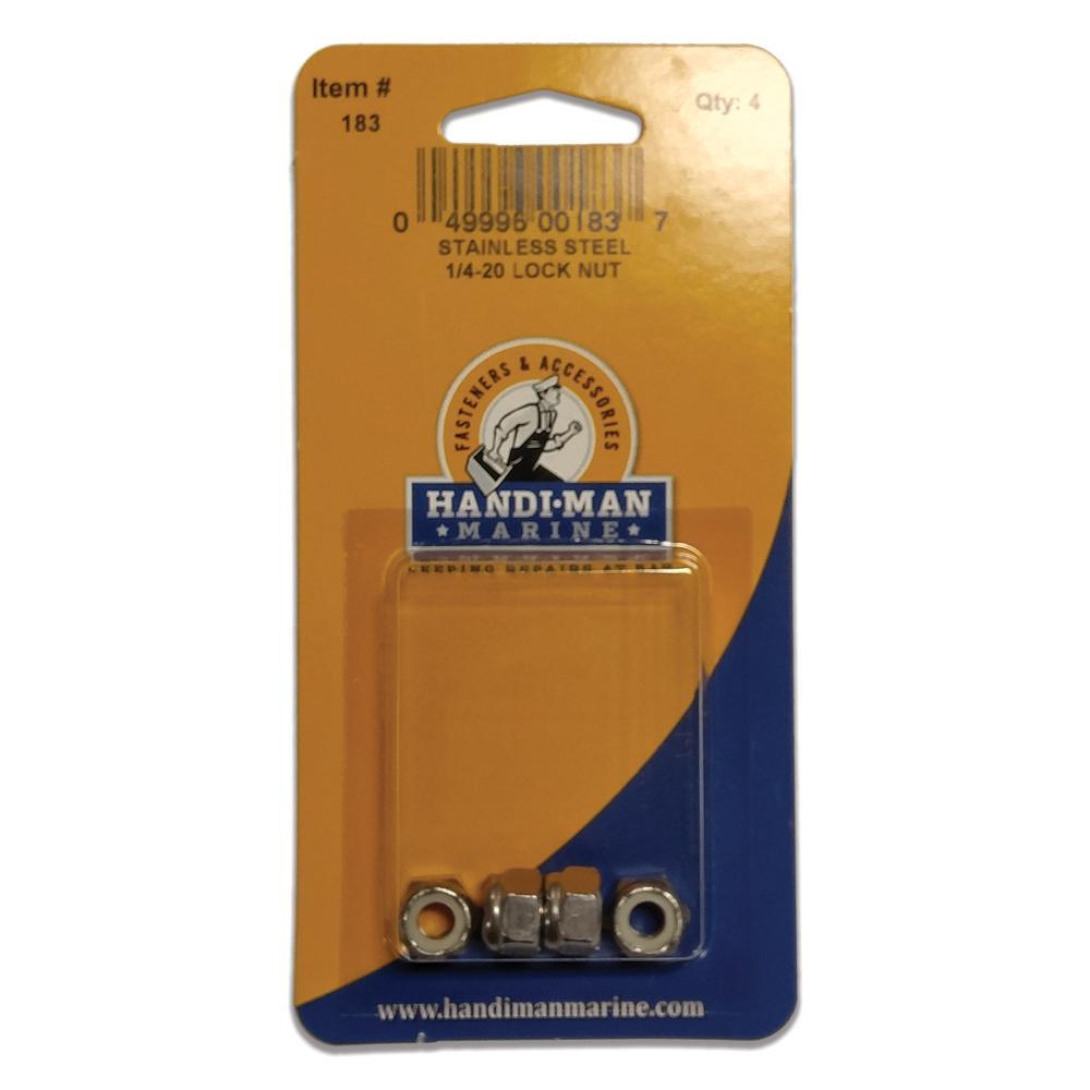 Handi-Man Marine Qualifies for Free Shipping Handi-Man Marine Stainless Lock Nuts 1/4"-20 #183