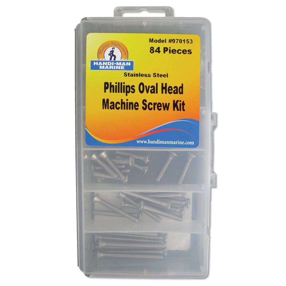 Handi-Man Marine Qualifies for Free Shipping Handi-Man Phillips Oval Head Machine Screw Kit 84-pc #970153