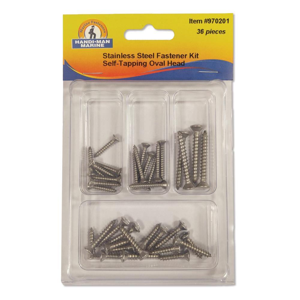 Handi-Man Marine Qualifies for Free Shipping Handi-Man Phillips Oval Head Self-Tapping Kit 48-pc #970201