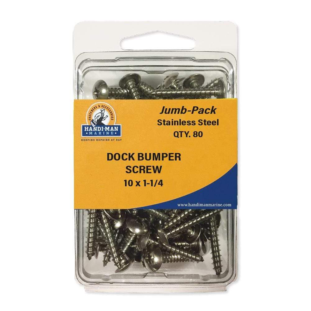 Handi-Man Marine Qualifies for Free Shipping Handi-Man SS Dock Bumper Screws 10 x 1-1/4" Jumbo 80-pk #JP2023A