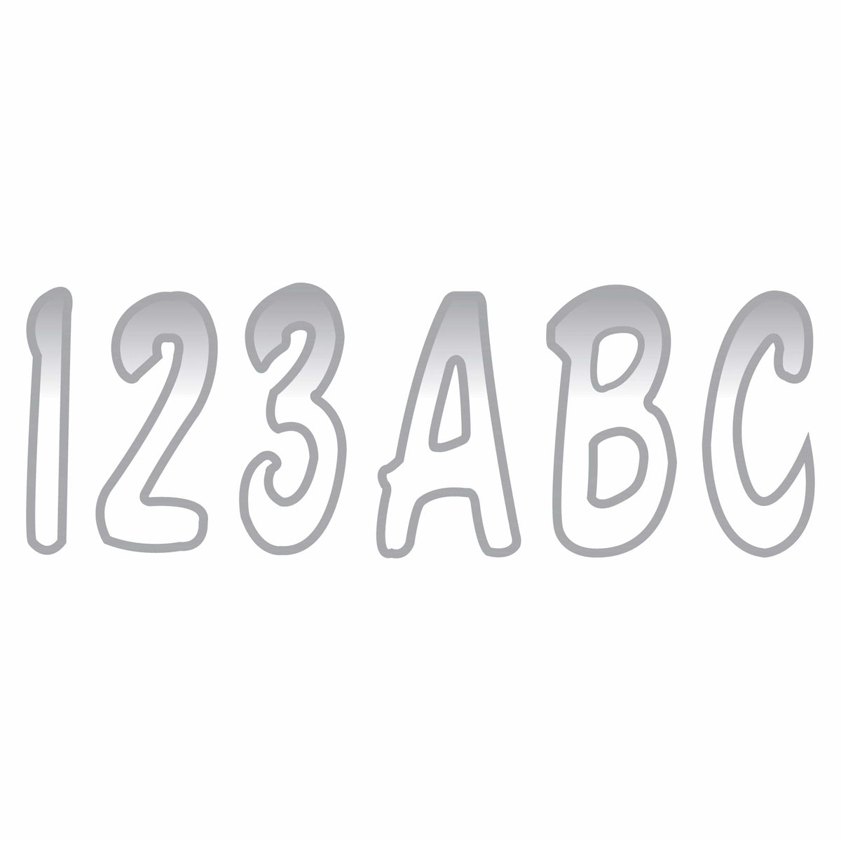 Hardline Products Qualifies for Free Shipping Hardline Products Letter/Number Set White/Silver #WHSIG200