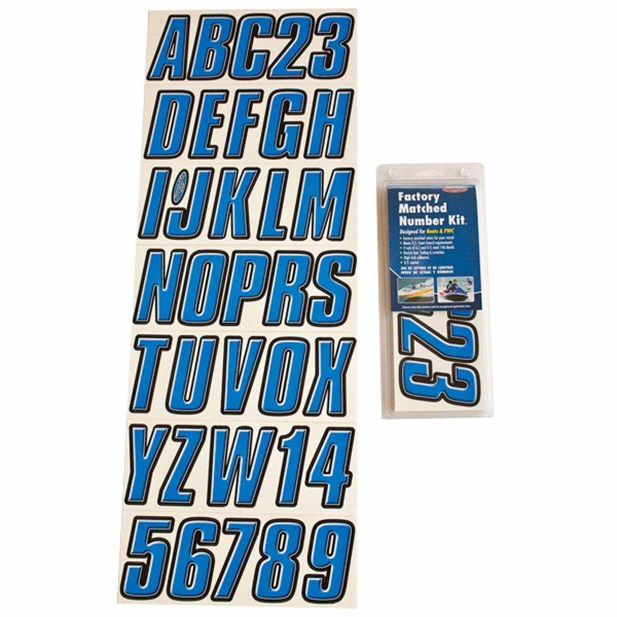 Hardline Products Qualifies for Free Shipping Hardline Products Letter Set Blue/Black #BLBLK800