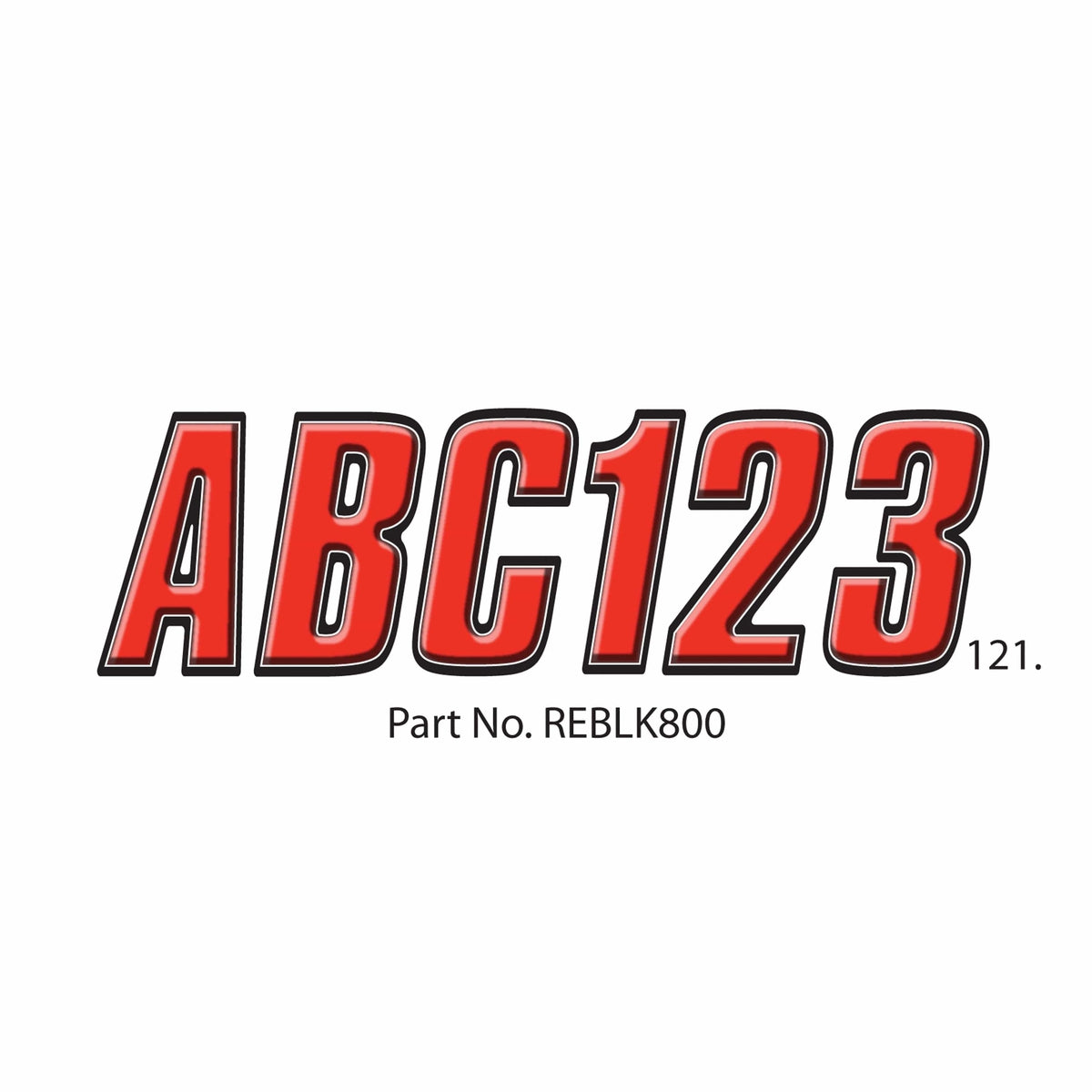 Hardline Products Qualifies for Free Shipping Hardline Products Letter Set Red/Black #REBLK800