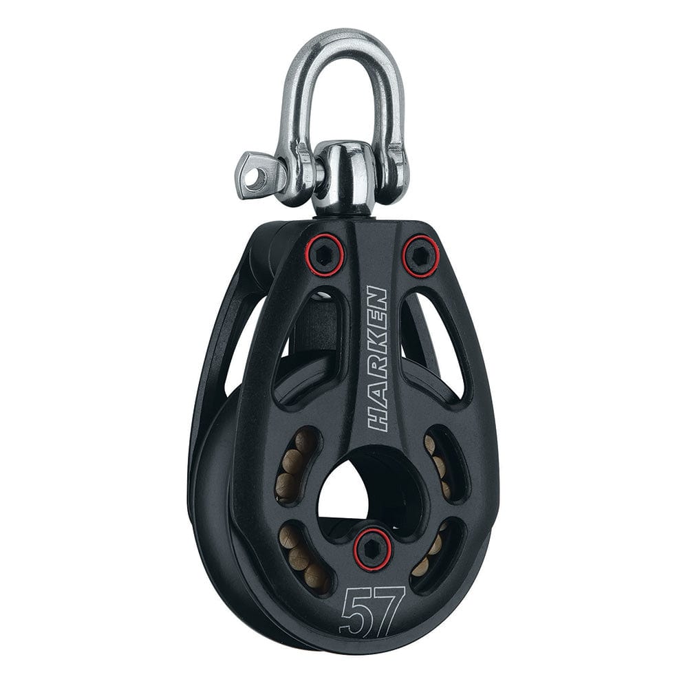 Harken Qualifies for Free Shipping Harken 57mm Aluminum Low Load Black Magic Block with Swivel #3226