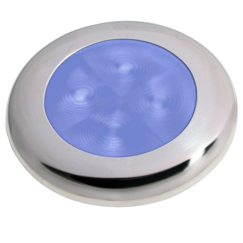 Hella Marine Qualifies for Free Shipping Hella 24v Polished SS Rim Blue LED Courtesy Lamp #980503221