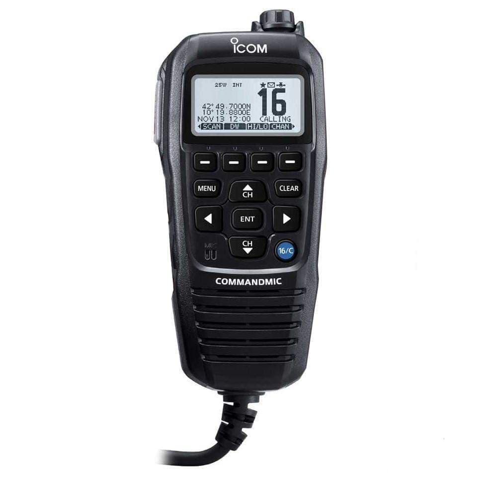Icom Qualifies for Free Shipping Icom COMMANDMIC IV with White Backlit LCD In Black #HM195GB