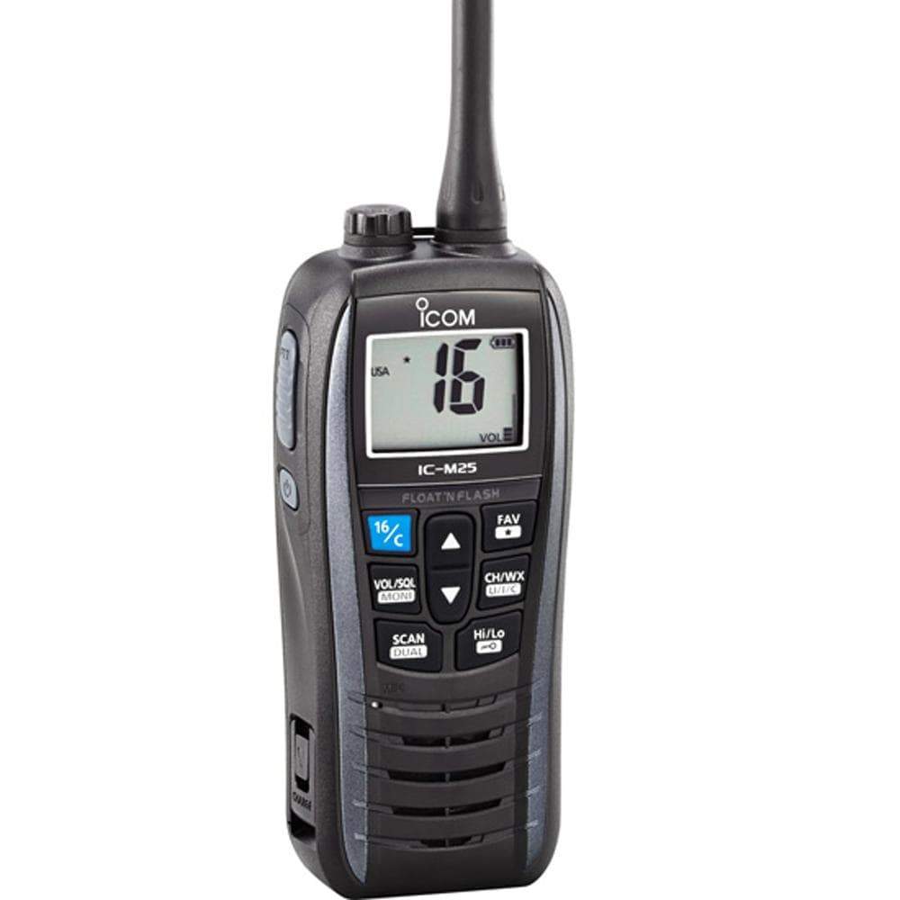 Icom Qualifies for Free Shipping Icom M25 5w Floating VHF In Metallic Gray #M25 31