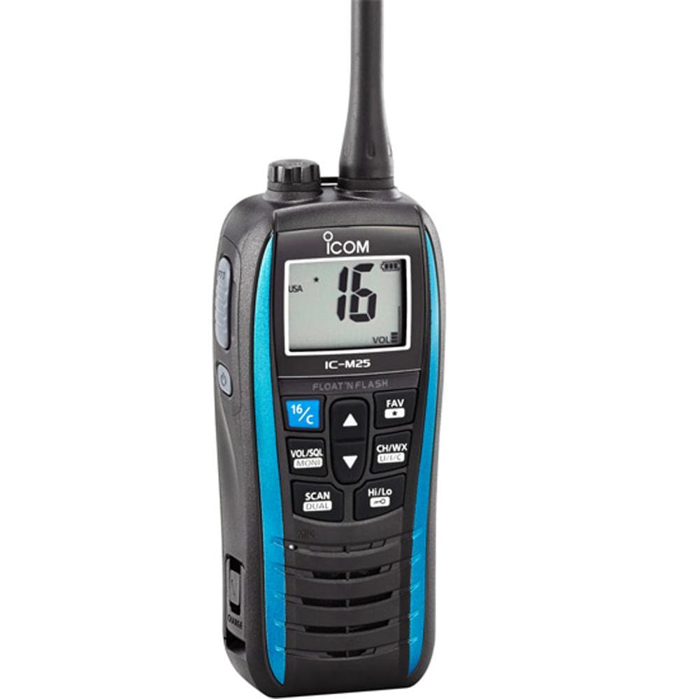 Icom Qualifies for Free Shipping Icom M25 Floating Handheld VHF 5w Marine Blue #M25 81