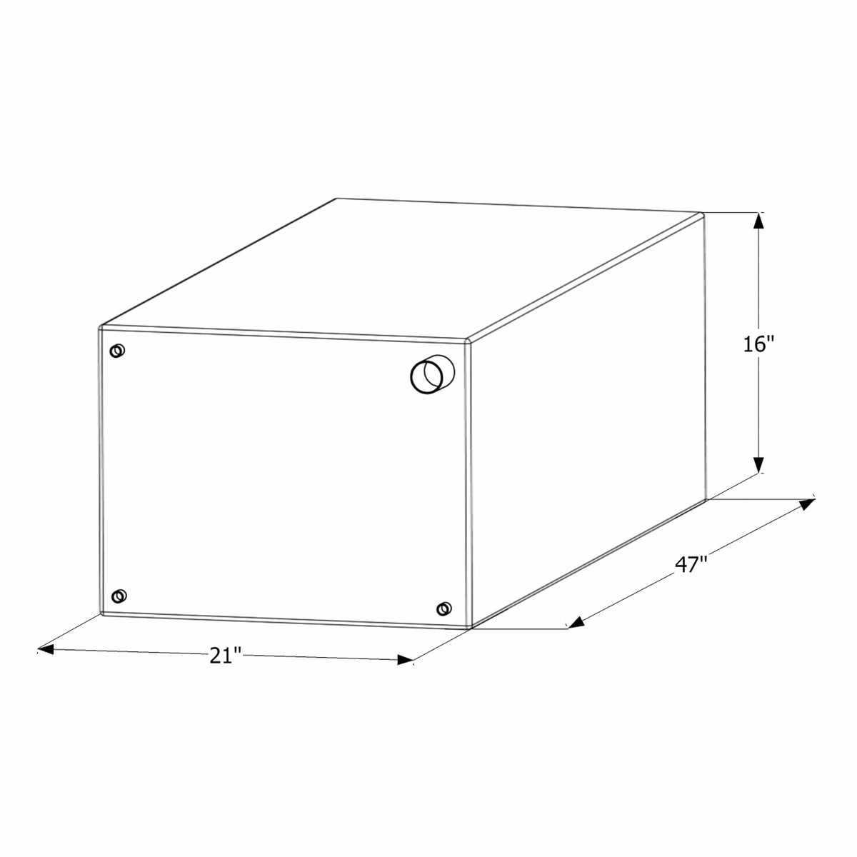 ICON Not Qualified for Free Shipping ICON Fresh Water Tank 1/2" FTP & 1-1/4" Filler WT2456 61-Gallon #12456