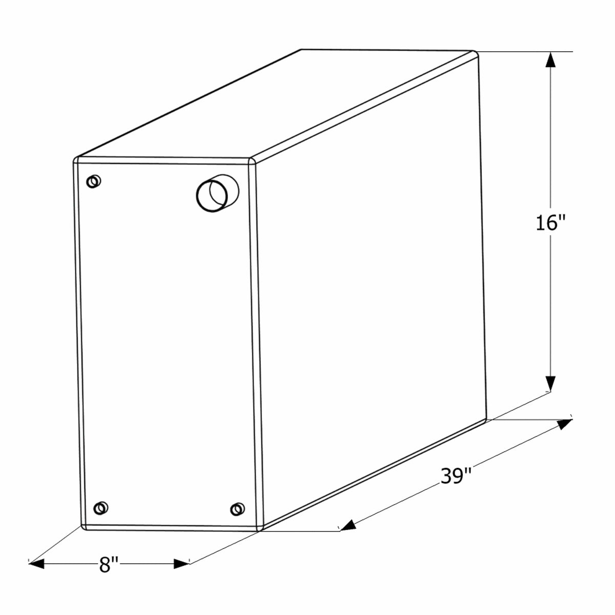 ICON Not Qualified for Free Shipping ICON Fresh Water Tank 3/8" FTP & 1-1/4" Filler WT2460 20-Gallon #12460