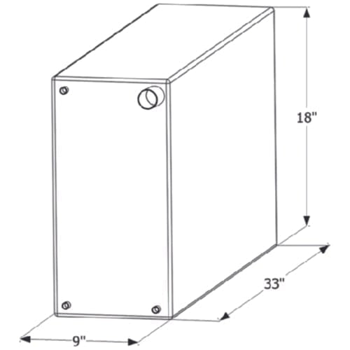 ICON Not Qualified for Free Shipping ICON Fresh Water Tank 33" x 18" x 9" 20-Gallon #12719