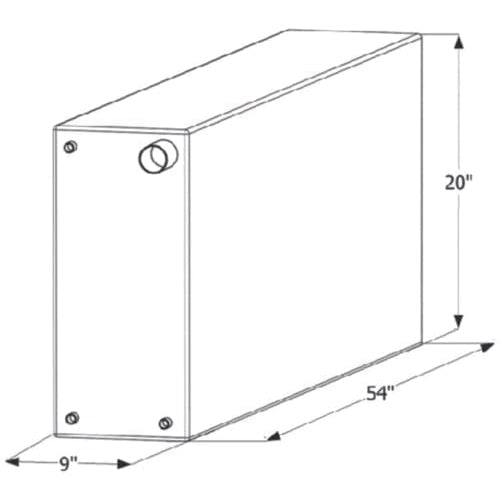 ICON Not Qualified for Free Shipping ICON Fresh Water Tank 54" x 20" x 9" 39-Gallon #12714
