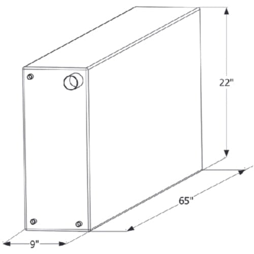 ICON Not Qualified for Free Shipping ICON Fresh Water Tank 65" x 22" x 9" 51-Gallon #12722
