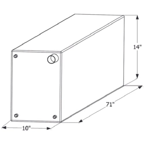 ICON Not Qualified for Free Shipping ICON Fresh Water Tank 71" x 14" x 10" 41-Gallon #12715