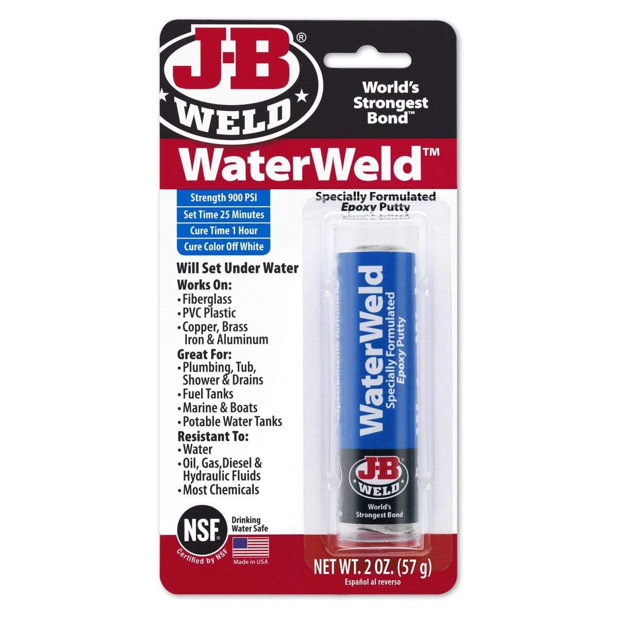J-B Weld Qualifies for Free Shipping J-B Weld WaterWeld Epoxy Putty #8277