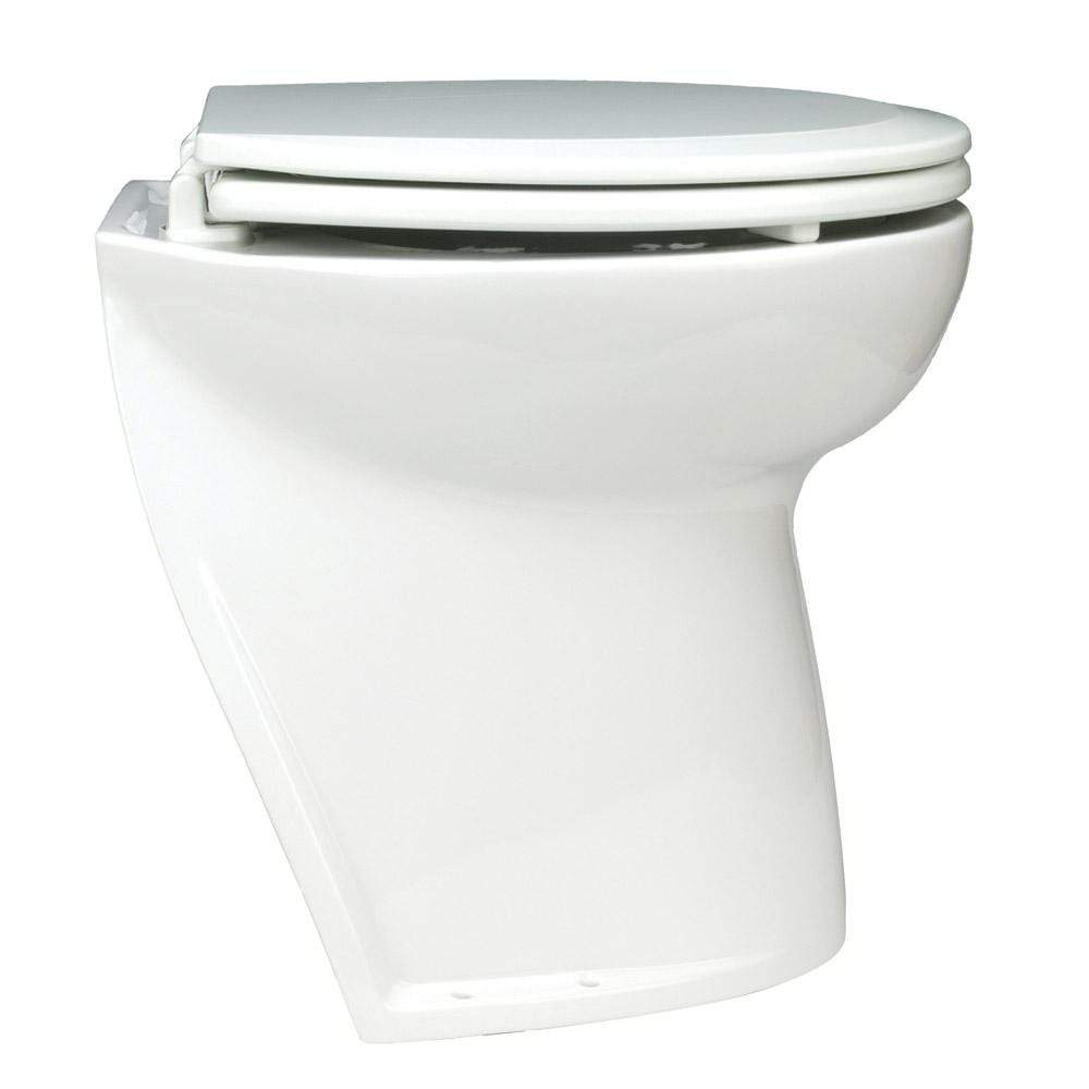 Jabsco Qualifies for Free Shipping Jabsco Deluxe Flush Electric Toilet Raw Water Angled Back #58220-1012