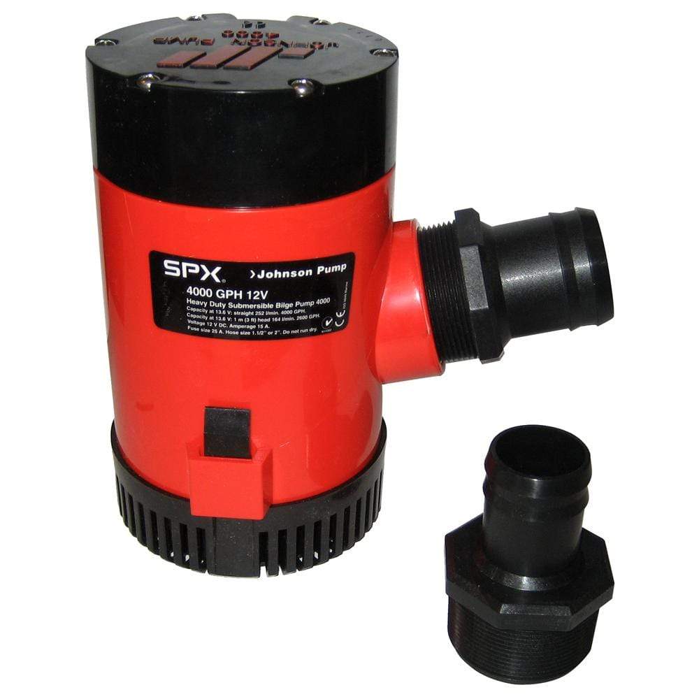 Johnson Pump Qualifies for Free Shipping Johnson Pump 4000 GPH Bilge Pump 1-1/2" Discharge Port #40004