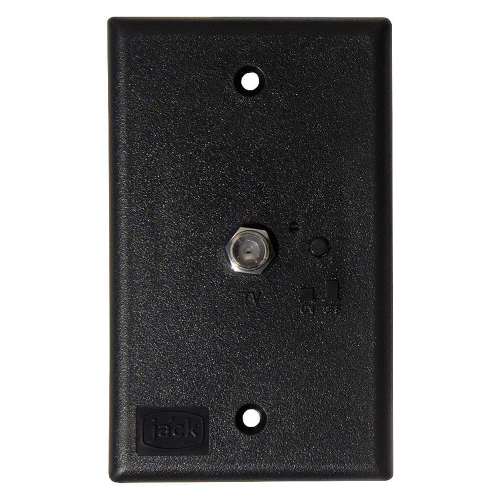 King-Dome Qualifies for Free Shipping King Jack Antenna Power Injector Switch Plate Black #PB1001