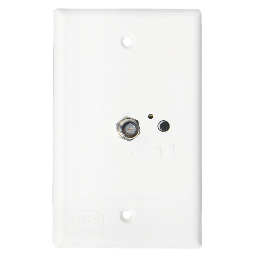King-Dome Qualifies for Free Shipping King Jack Antenna Power Injector Switch Plate White #PB1000