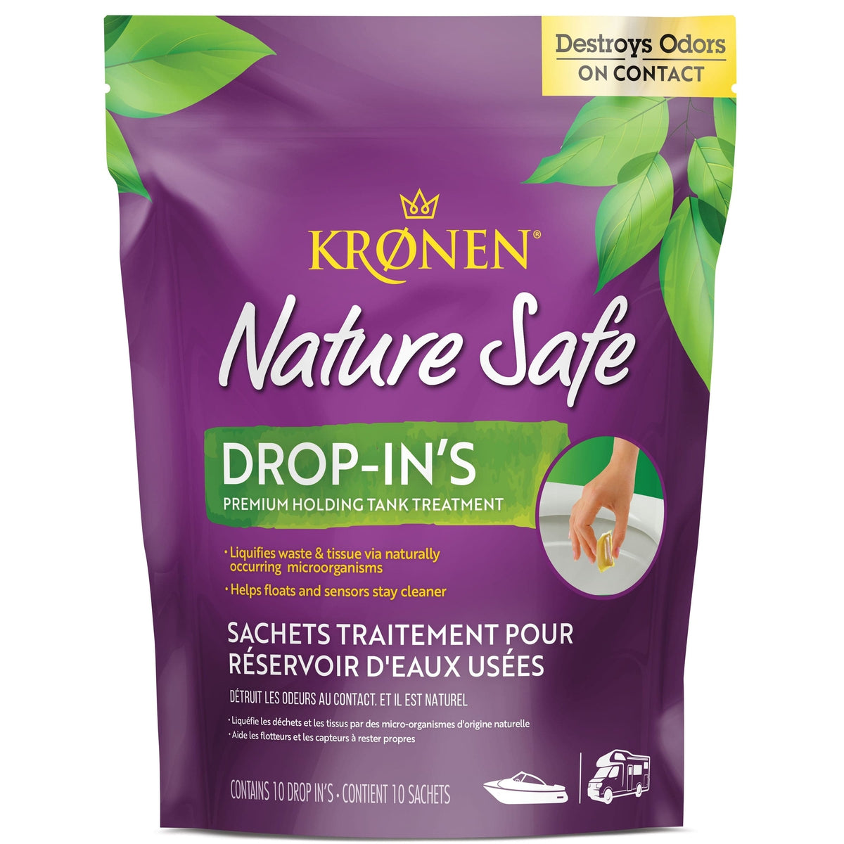 Kronen Qualifies for Free Shipping Kronen Premium Holding Tank Treatment Drop-Ins 10-pk #KDI013