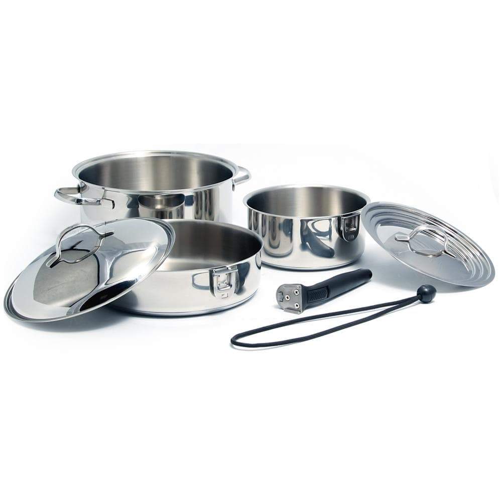 Kuuma Products Qualifies for Free Shipping Kuuma 7-Piece Stainless Nesting Cookware Set Induction #58370