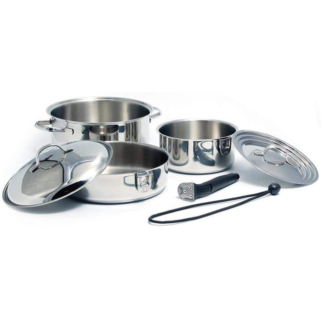 Kuuma Products Qualifies for Free Shipping Kuuma 7-Piece Stainless Nesting Cookware Set Induction #58370