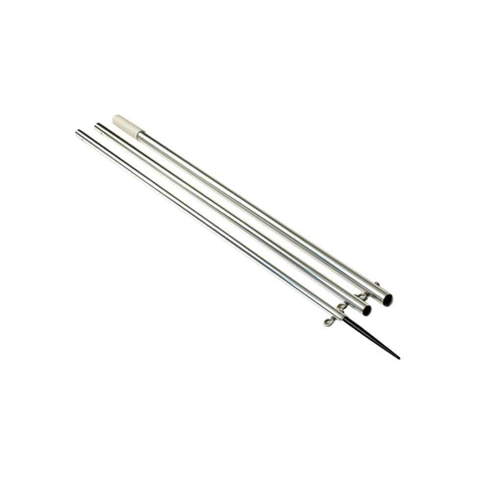 Lee's Tackle Inc. Qualifies for Free Shipping Lee Center Rigger Pole 15' Bright Silver/Black Spike #MX8715CR