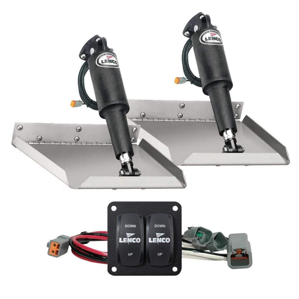 Lenco Marine Qualifies for Free Shipping Lenco 12" x 12" Edgemount Trim Tab System & Double Rocker #15102-104