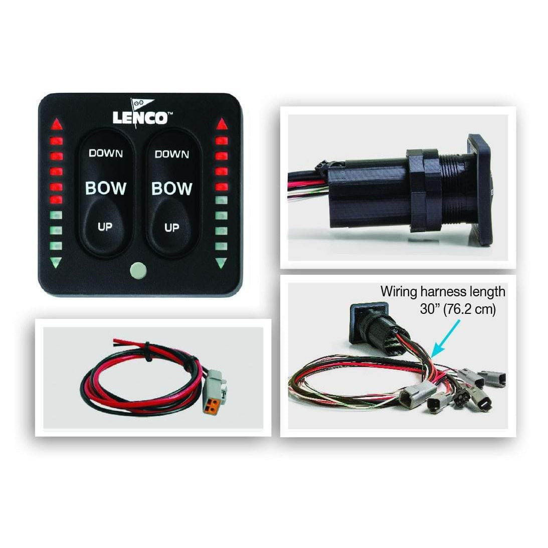Lenco Marine Qualifies for Free Shipping Lenco LED Indicator Integrated Switch Kit Dual Actuator #15171-001