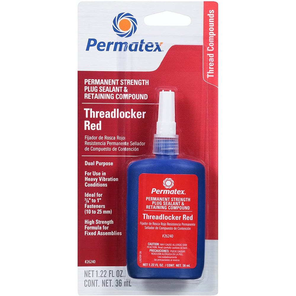 Loctite-Permatex Qualifies for Free Shipping Loctite-Permatex Threadlcker-Permanent Red 36ml #26240