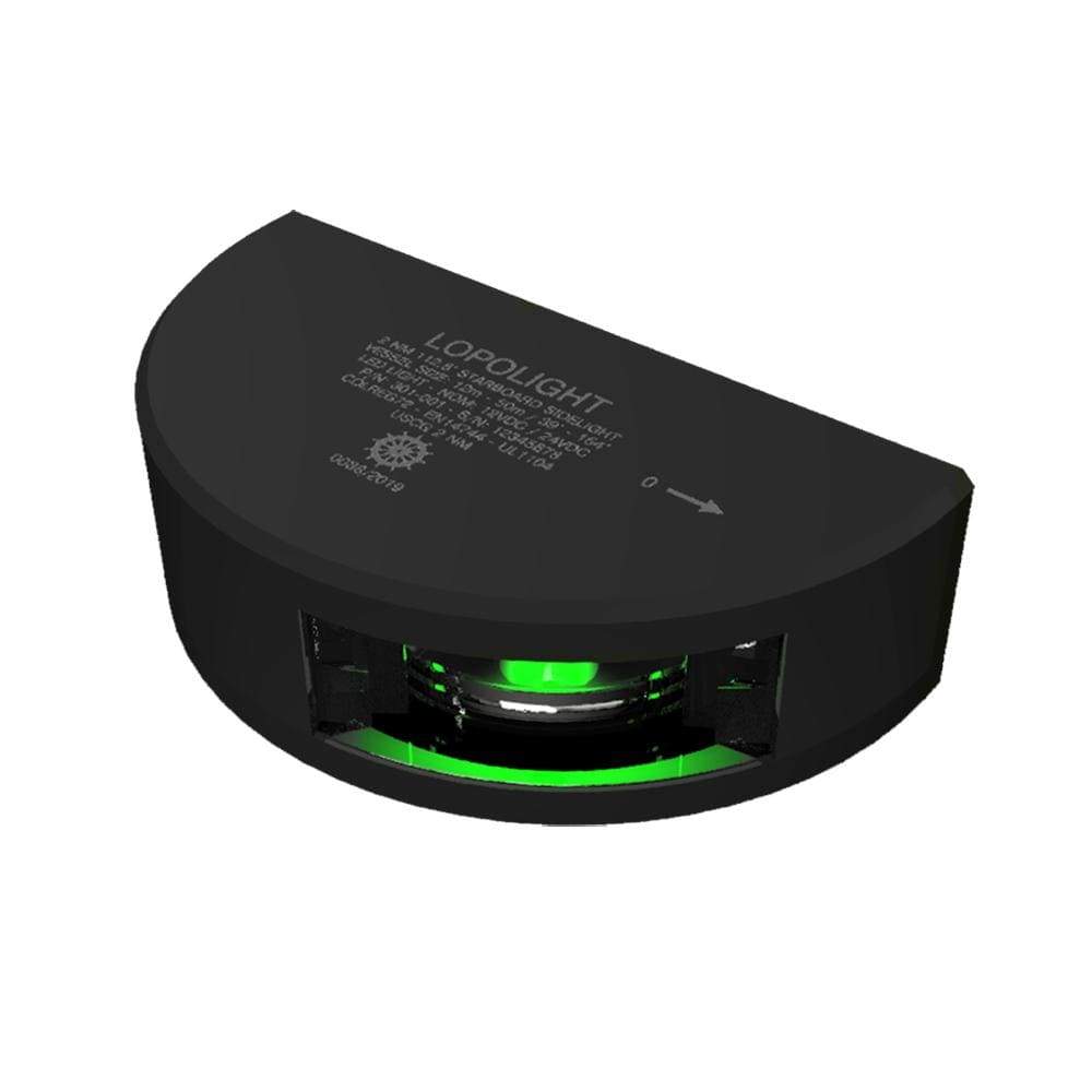 Lopolight Qualifies for Free Shipping Lopolight Green Starboard Sidelight 2nm Black Housing #301-001-B
