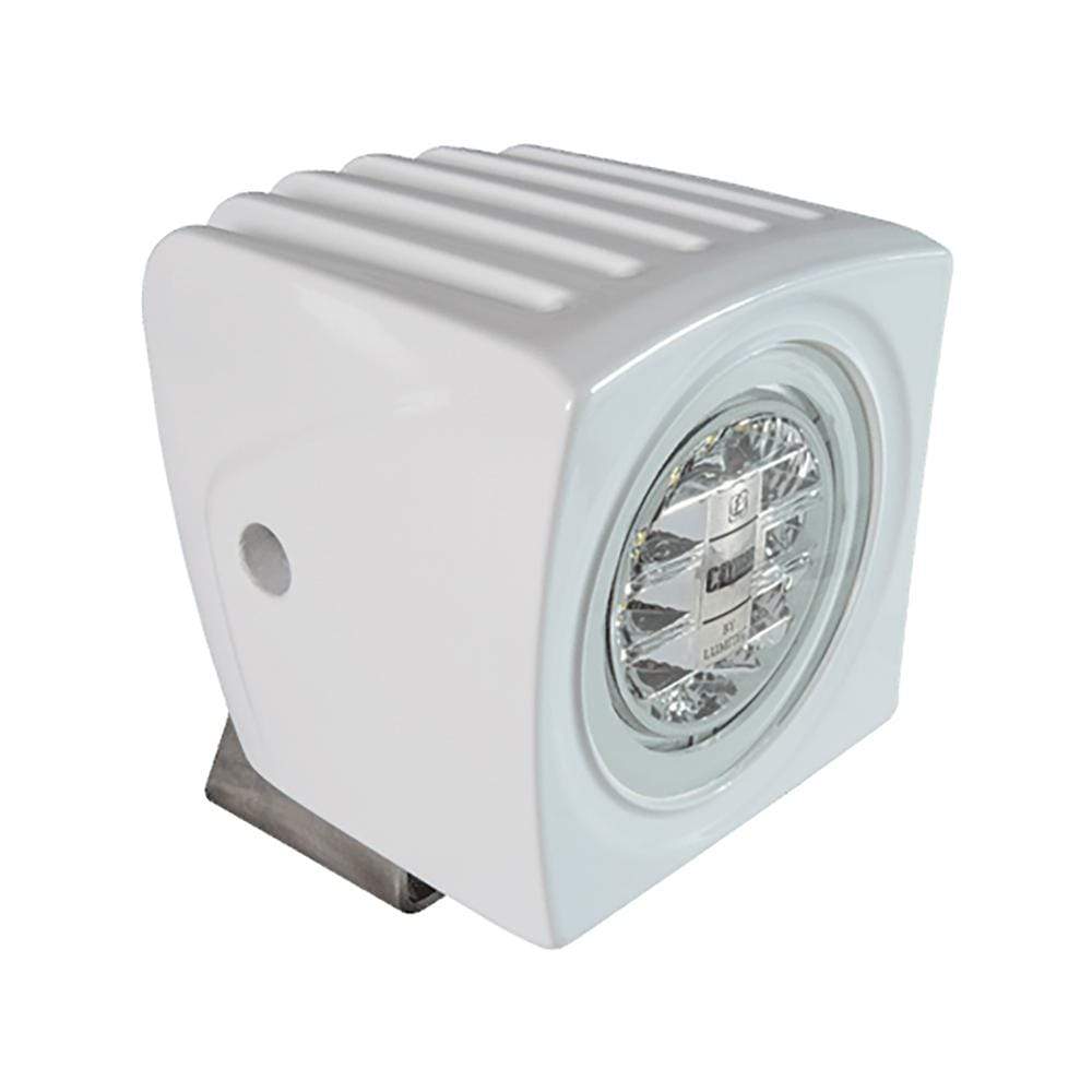 Lumitec Cayman Flood Light White/Blue Light White Housing #101251