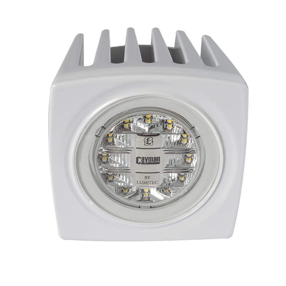 Lumitec Cayman Flood Light White/Blue Light White Housing #101251